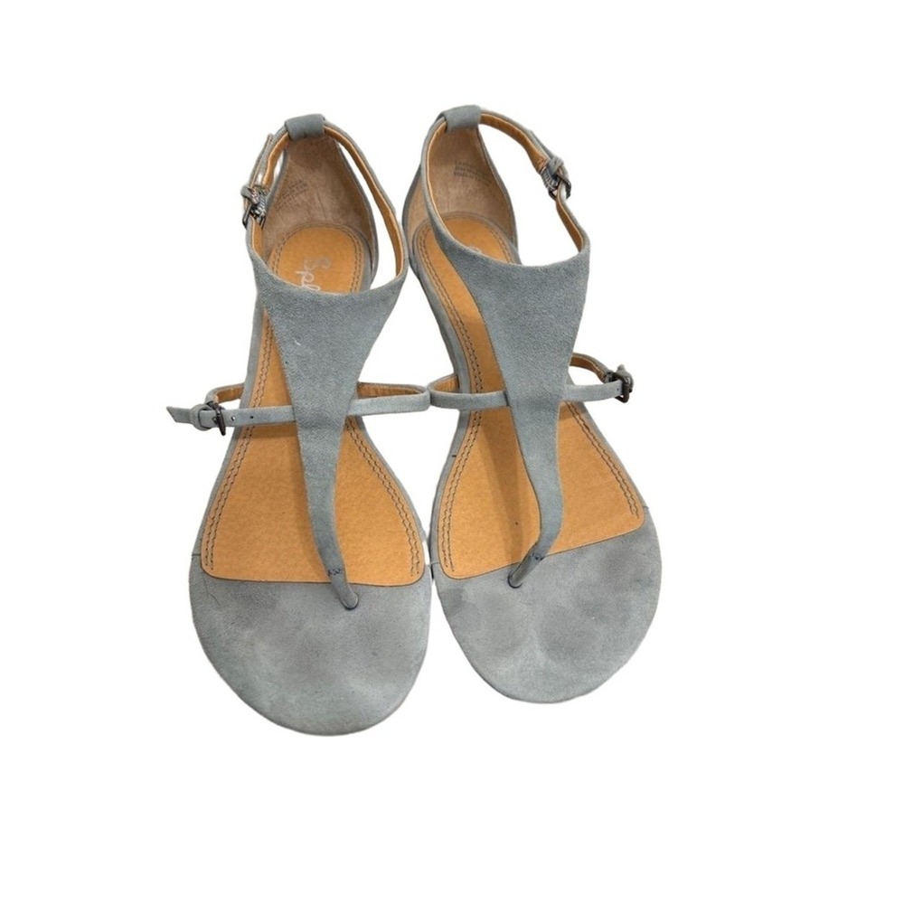 Splendid Sandals Womens 6.5 Light Blue Suede Strappy Feminine Summer Leather - Picture 2 of 7